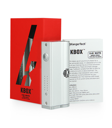 Kanger Kangertech Kbox 40w mod til din E-cigaret! Køb billig i vores fysisk butik i Flensborg. Fås i både sølv og sort. 